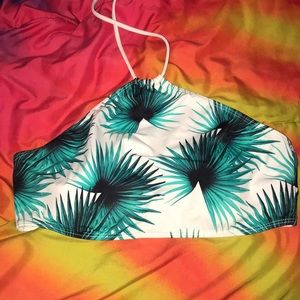 LA Hearts tropical halter bikini top